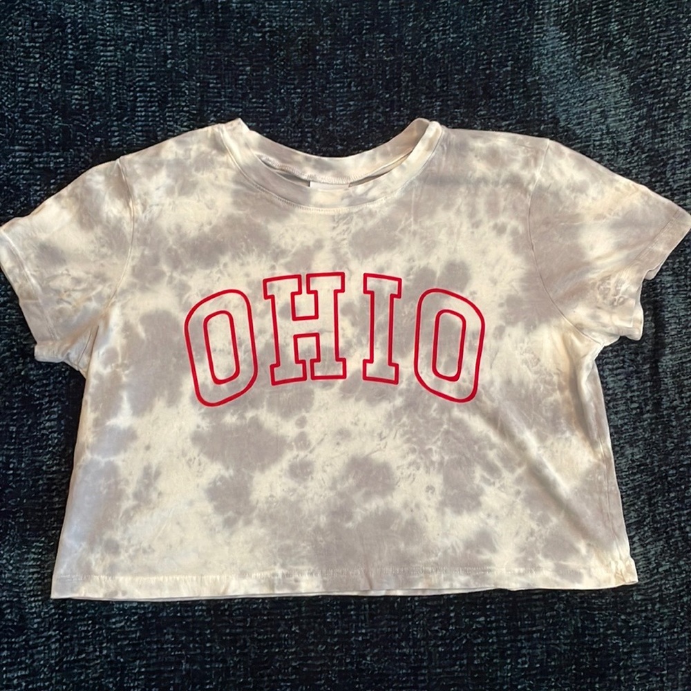 OHIO crop top T-shirt: Size Medium